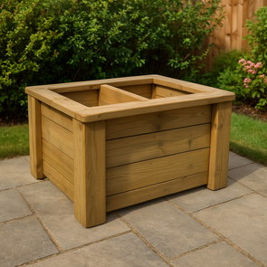 Wooden 2 Bed Planter