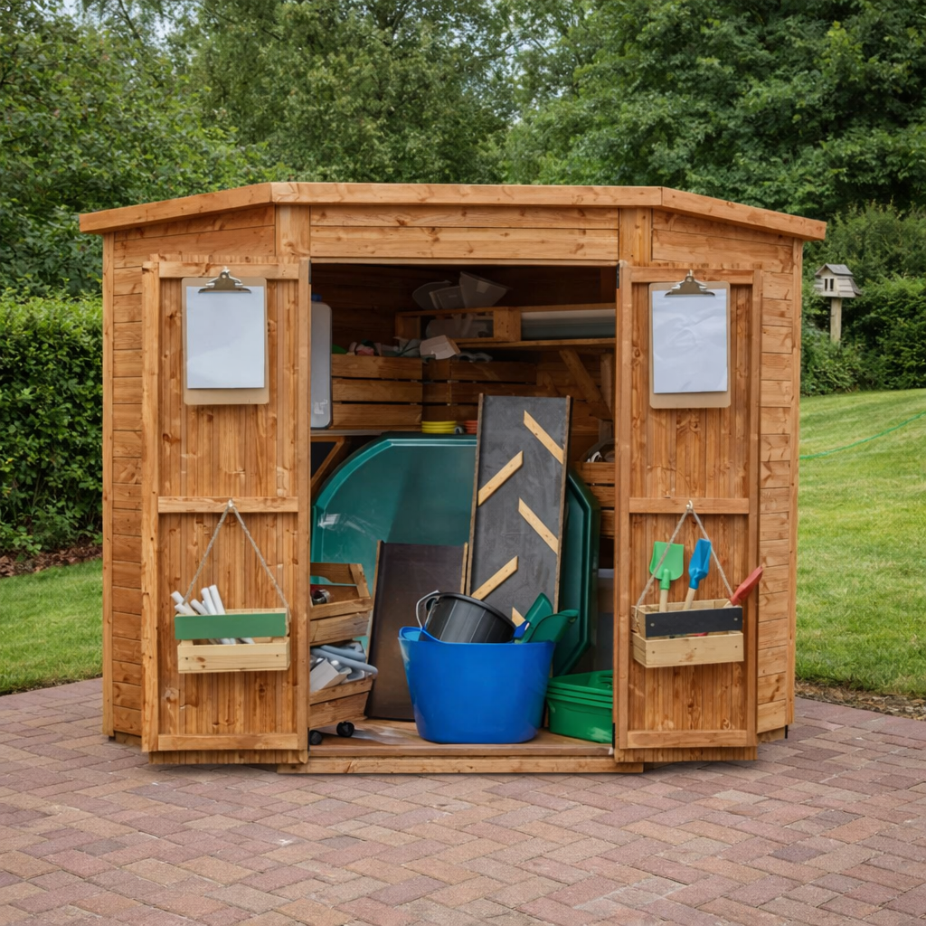 Large Corner Walk In Shed | Great Outdoors | www.ee-supplies.co.uk ...