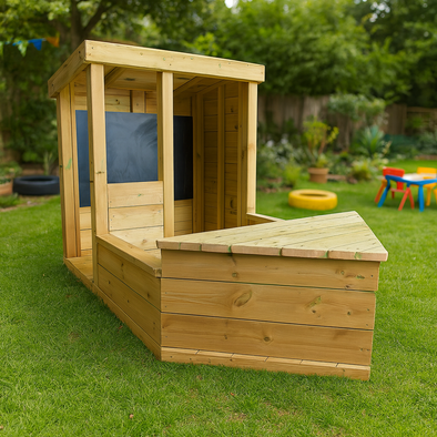 Children’s Outdoor Wooden Tug Boat