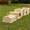 Wooden Outdoor Play Train & Carriage