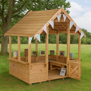 Outdoor Wooden Reading Room Shelter