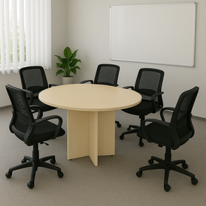 Round Meeting Table - Maple