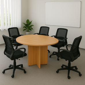 Round Meeting Table - Beech