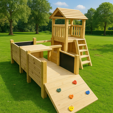 Toddler Up & Over Climbing Frame + Tower