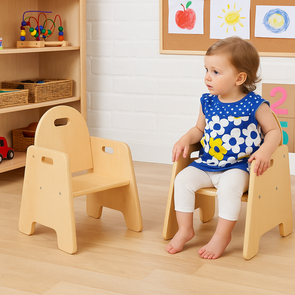 Solid Beech Infant Nursery Chair H14cm Pkt x 2