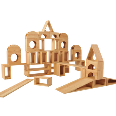 Giant Wooden Hollow Blocks - 27 Piece Set