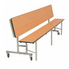 Spaceright Rectangular Convertible Folding Dining Table & Bench Unit - 3 Benches In 1 - 2435 x 730mm