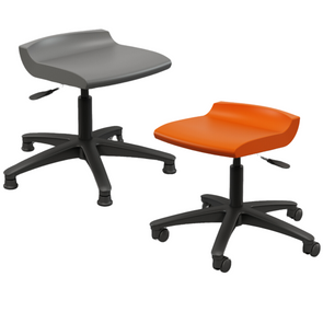 Postura + Gas Lift Low Task Stool - Black Base