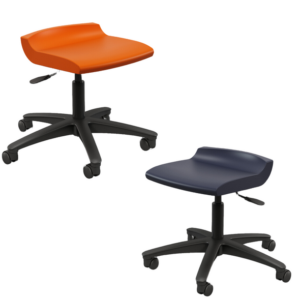 Postura + Gas Lift Low Task Stool - Black Base