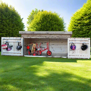 Outdoor Wooden Extra Large Trike Storage Shed