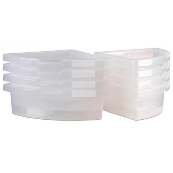 Plastic Clear Corner Storage Tubs - W39 x D39 x H15cm