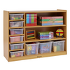 Milan 3 Level Multi Storage Tray Unit - Beech