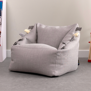 Eden Sensory Touch Tags Taggies Kids Armchair - Woven Grey