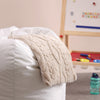 Eden Cable Knit Faux Fur Weighted Lap Pad