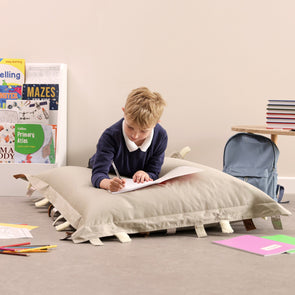 Eden Sensory Touch Tags Bean Bag Floor Cushion - Natural
