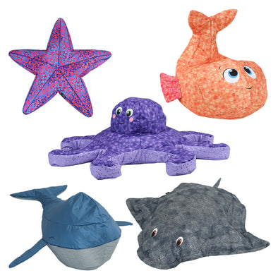 Eden Sea Life Bundle - 5 Pack Fish, Octopus, Whale, Starfish, Stingray