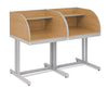 Double Study Carrel With Cantilever Legs
