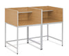 Double Study Carrel With Straight Legs