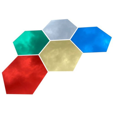 Coloured Hexagon Acrylic Mirrors – 5 pcs