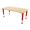 Milan Rectangular Height Adjustable Table - 8 Seater Red