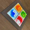 Light Up Sensory Floor Tile Kit 4 Tiles + 1 Adaptor + Surround