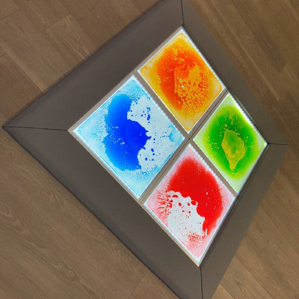 Light Up Sensory Floor Tile Kit 4 Tiles + 1 Adaptor + Surround