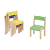 Mixed Colours Stackable Childrens Chair x 4