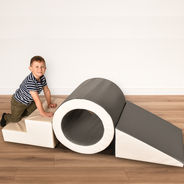 Soft Play Barrel Set - Grey