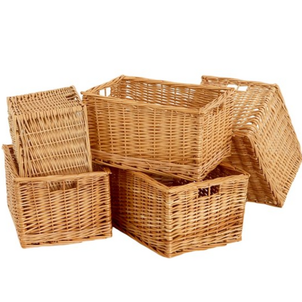 Deep Wicker Baskets x 6