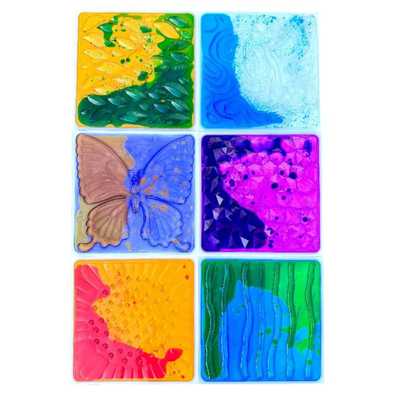 Sensory Liquid Textured Floor Tiles x 6  - 30 x 30cm