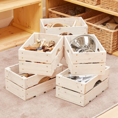 All Wood Grab Crates - Set of 6 All Wood Grab Crates - Set of 6 |  www.ee-supplies.co.uk