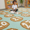 Number Logs Learning Carpet W2570 x D3600mm Alphabet Rocks Learning Rug Learning Rug - W2570 x D3600mm | Rainbow Carpets & Rugs | www.ee-supplies.co.uk