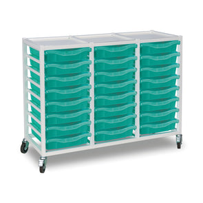 Antimicrobial Metal Tray Trolley - 24 Trays Antimicrobial Metal Tray Trolley - 24 Trays |  www.ee-supplies.co.uk