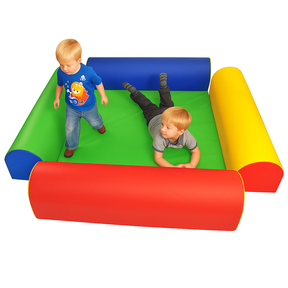Baby Care Soft Play Enclosure Multi-Coloured Baby Care Soft Play Enclosure Multi Colour | Soft Mats Floor Play | www.ee-supplies.co.uk