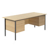 Basic Rectangular Double Pedestal Desk 4 x Drawers Basic Rectangular Double Pedestal Desk 4 x Drawers | www.ee-supplies.co.uk