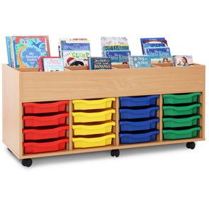 8 Bay Mobile Kinderbox With 16 Shallow Trays 8 Bay Mobile Kinderbox With 16 Shallow Trays | School Tray Storage | www.ee-supplies.co.uk
