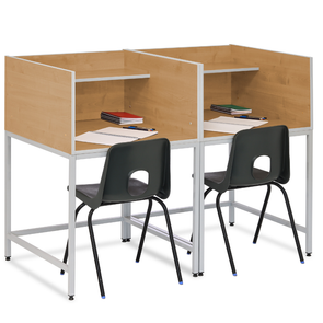 Double Study Carrel With Straight Legs Double Study Carrel With Straight Legs | www.ee-supplies.co.uk