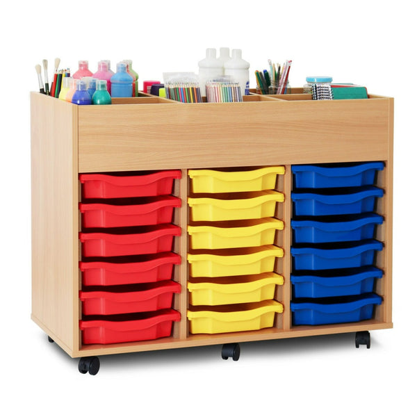 Mobile 18 Tray Art Kinderbox With 6 Compartments