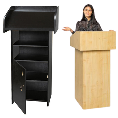 Secure Wooden Lectern Beech Panel Front Lectern | Lecturns | www.ee-supplies.co.uk