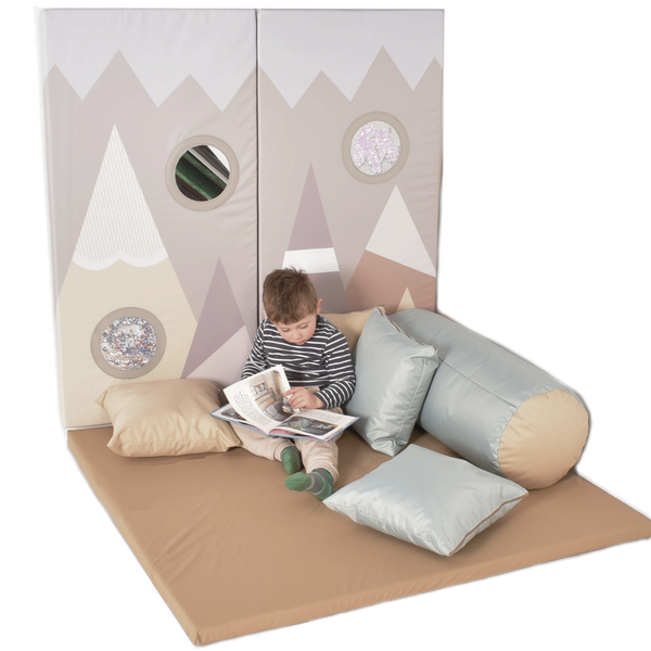 Nursery Soft Wall Pads - Misty Mountains + Floor Mat + Cushion Pack