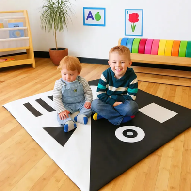 Black & White Nursery Soft Play Activity Mat Black & White Nursery Soft Play Activity Mat | Soft Mats Floor Play | www.ee-supplies.co.uk