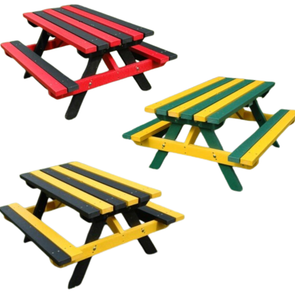 Composite Junior Colourful Picnic Bench Junior Recycled Plastic Picnic Bench | Outdoor Seating | www.ee-supplies.co.uk
