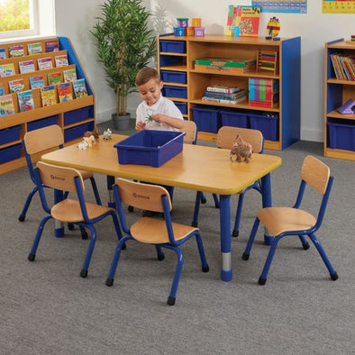 Milan Rectangular Height Adjustable Table - 6 Seater Milan Group Rectangular | School Table | www.ee-supplies.co.uk