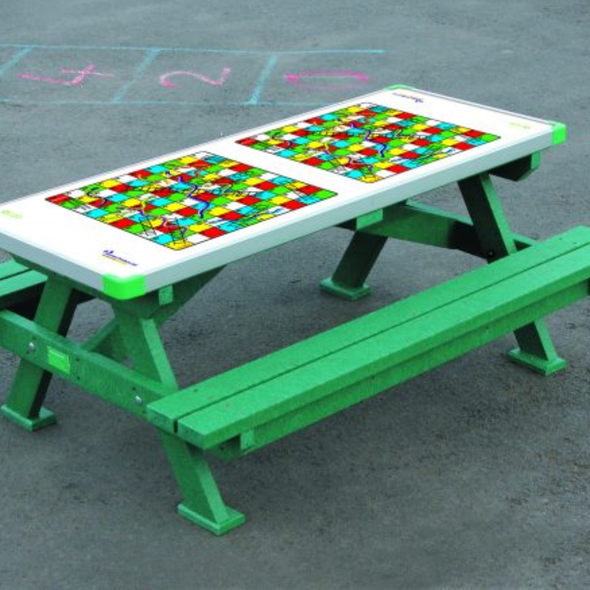 Composite Heavy Duty Picnic Bench With Gameboard Composite Heavy Duty Picnic Bench With Gameboard | Outdoor Seating | www.ee-supplies.co.uk