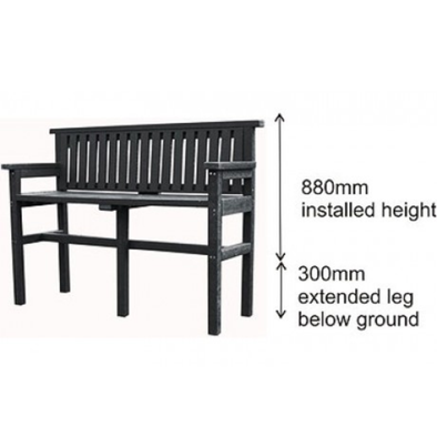 Extended Legs For Soft Ground Composite Heavy Duty Picnic Bench With Gameboard | Outdoor Seating | www.ee-supplies.co.uk