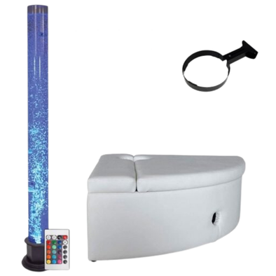 Bubble Sensory Light Tube 180cm & White Corner Padded Seat Plinth Base Bubble Sensory Light Tube 180cm & Corner Padded Seat Plinth Base| Sensory | www.ee-supplies.co.uk