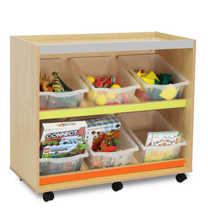 Bubblegum Angled Tray Storage - 6 Deep Trays Bubblegum Angled Tray Storage - 6 Deep Trays | School tray Storage | www.ee-supplies.co.uk