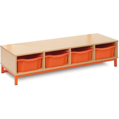 Bubblegum Cloakroom Bench With 4 Deep Trays Bubblegum Cloakroom Bench With 4 Deep Trays | ee-supplies.co.uk