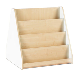 Double Sided Library Unit + 3 Tiered Fixed Shelves On Both Sides Bubblegum Library Unit + 2 Angled & 1 Horizontal Shelf On Both Sides | ee-supplies.co.uk