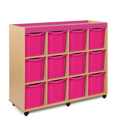 Bubblegum Tray Storage Unit - 12 x Jumbo Trays Bubblegum Tray Storage - 12 Jumbo Trays | School tray Storage | www.ee-supplies.co.uk